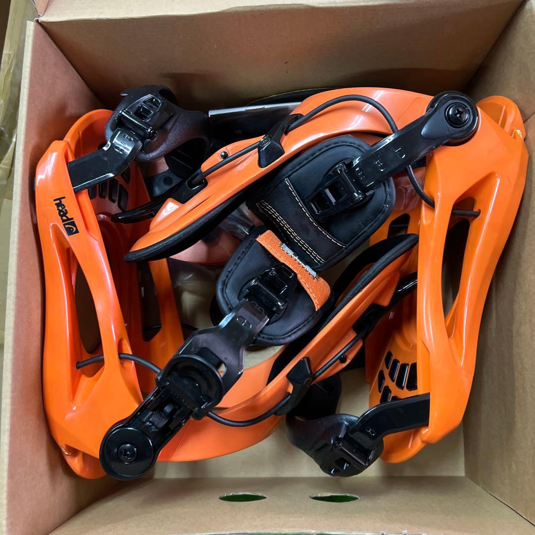 スノーボード ビンディング オレンジ Lサイズ