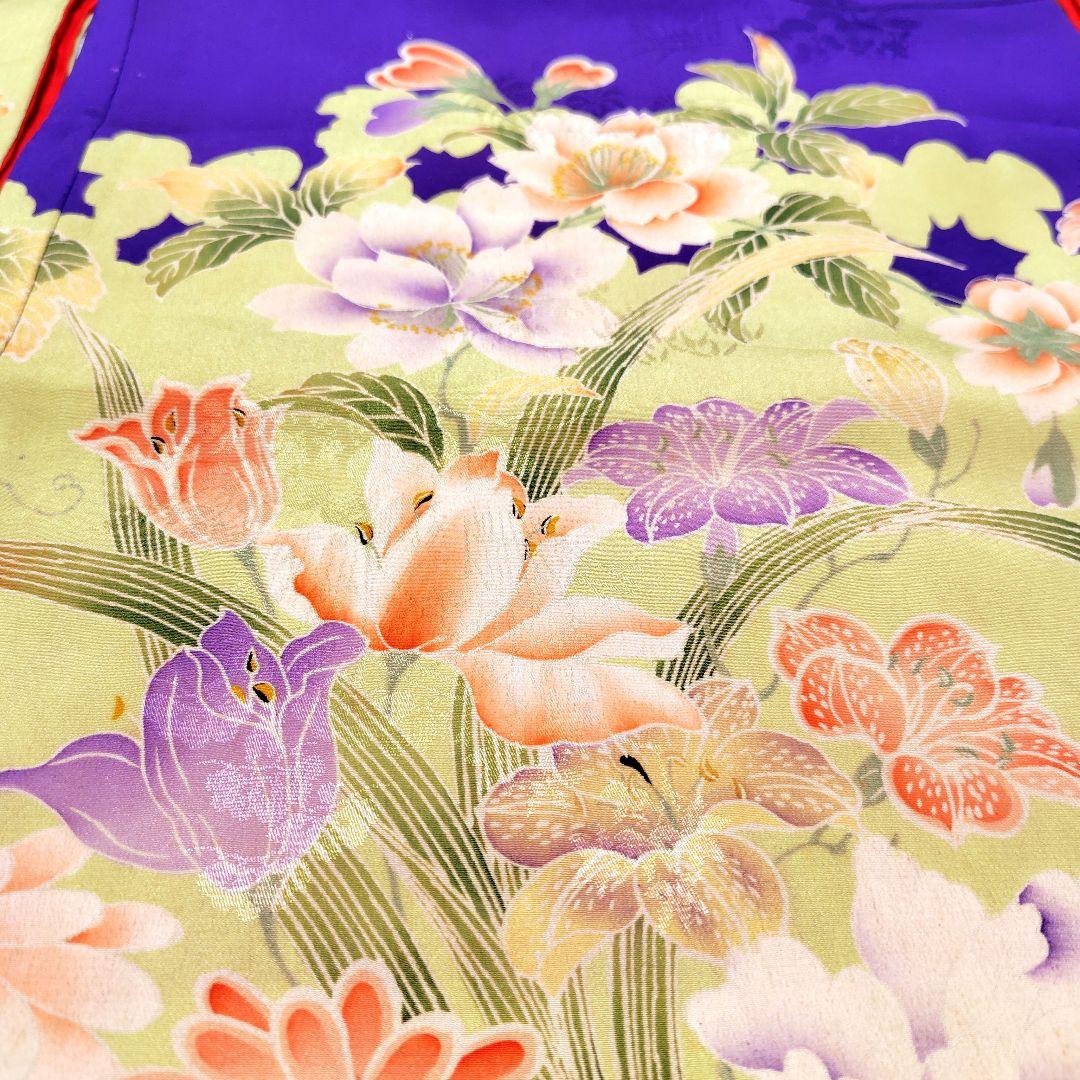 七五三　大正ロマン　アンティーク着物　縮緬