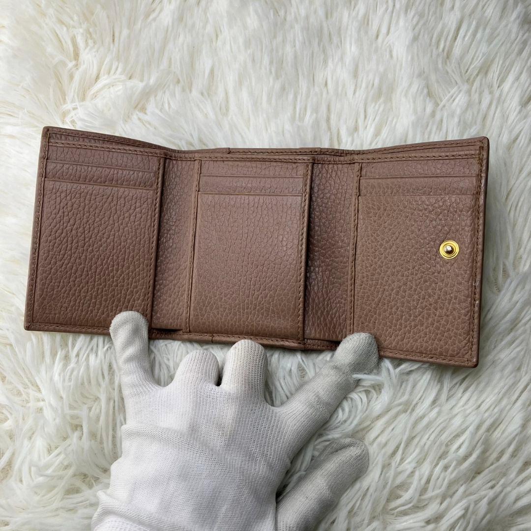 ✨美品✨　GUCCI ミニ財布　マーモント　三つ折り　GGロゴ