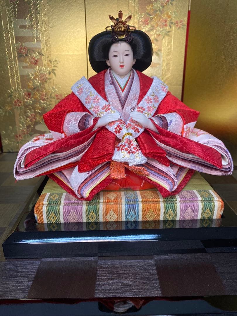 東京久月　雛人形　収納セット・東帯十二単姿・間口約５９×奥行約３４×高さ約５８㎝