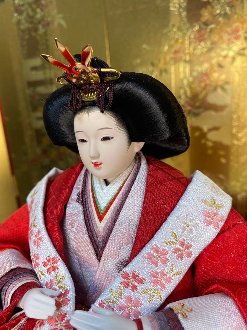 東京久月　雛人形　収納セット・東帯十二単姿・間口約５９×奥行約３４×高さ約５８㎝