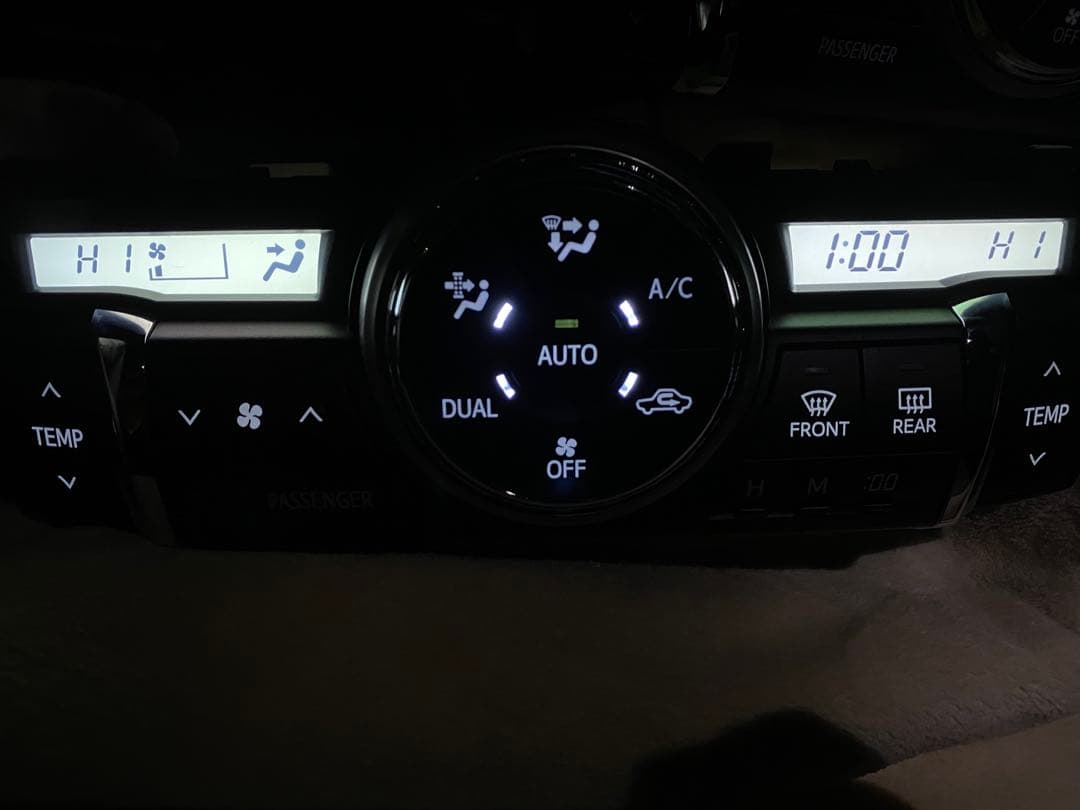 マークX130エアコンパネルLED打ち替えワンオフフルオーダーカスタムDIY