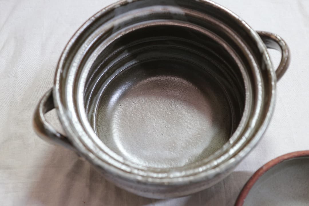 未使用 たち吉 白刷毛目 土鍋 ご飯鍋 3合炊き 元箱有り