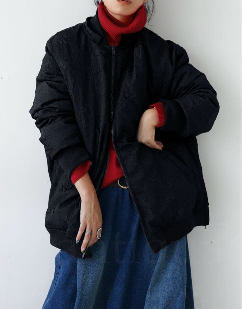 【試着のみ】定価14,300円antiquaアンティカ ジャガードアウター