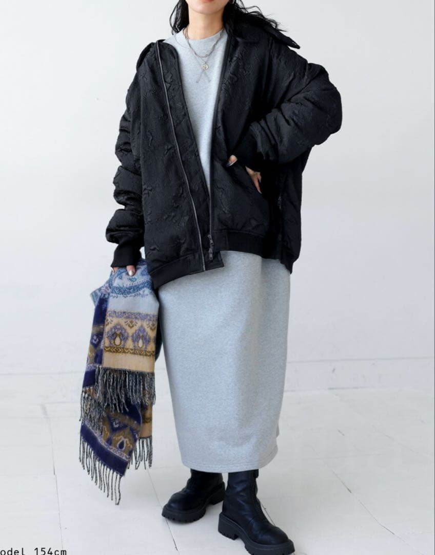 【試着のみ】定価14,300円antiquaアンティカ ジャガードアウター