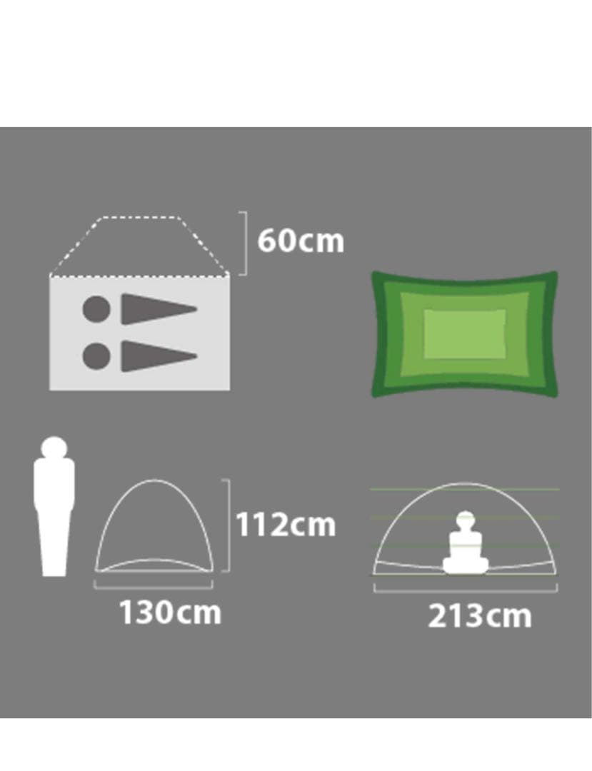 即購入okNEMO アトム　2P キャニオン　ドーム型テント純正グランドシート付