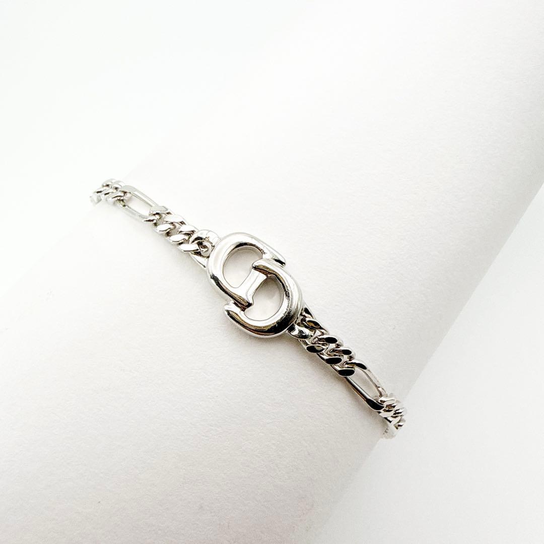 2975 極美品✨　Dior　ブレスレット　シルバー　CD ロゴ　希少　刻印