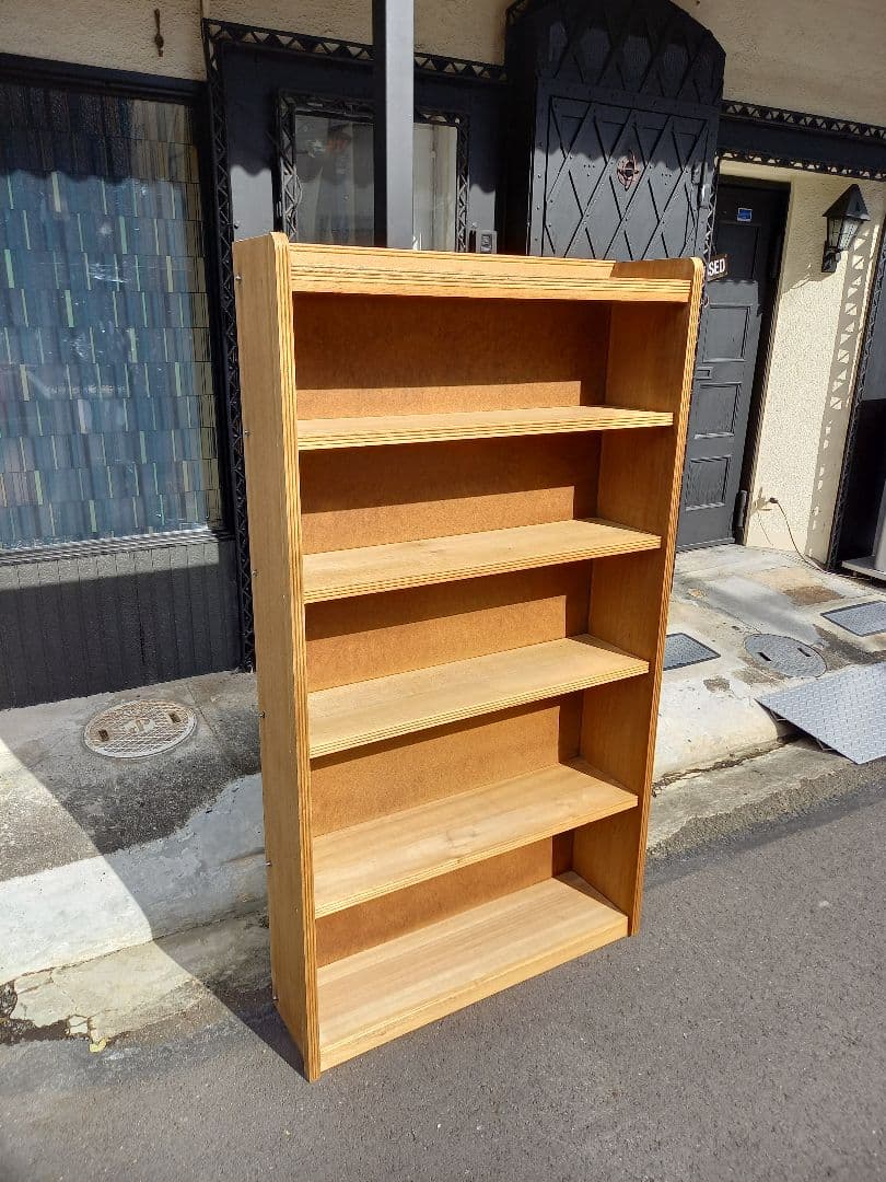 ヴィンテージ　大型　オープン　シェルフ　ディスプレイ　ウッド　ラック　飾り棚
