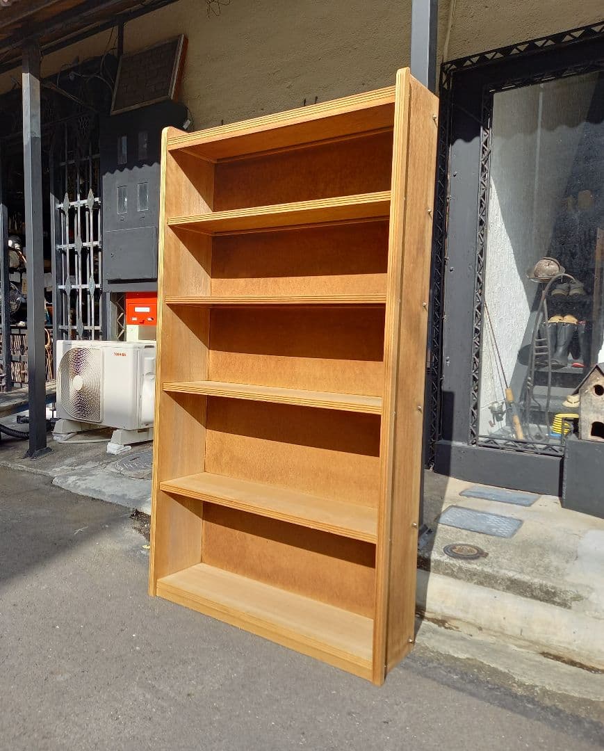 ヴィンテージ　大型　オープン　シェルフ　ディスプレイ　ウッド　ラック　飾り棚