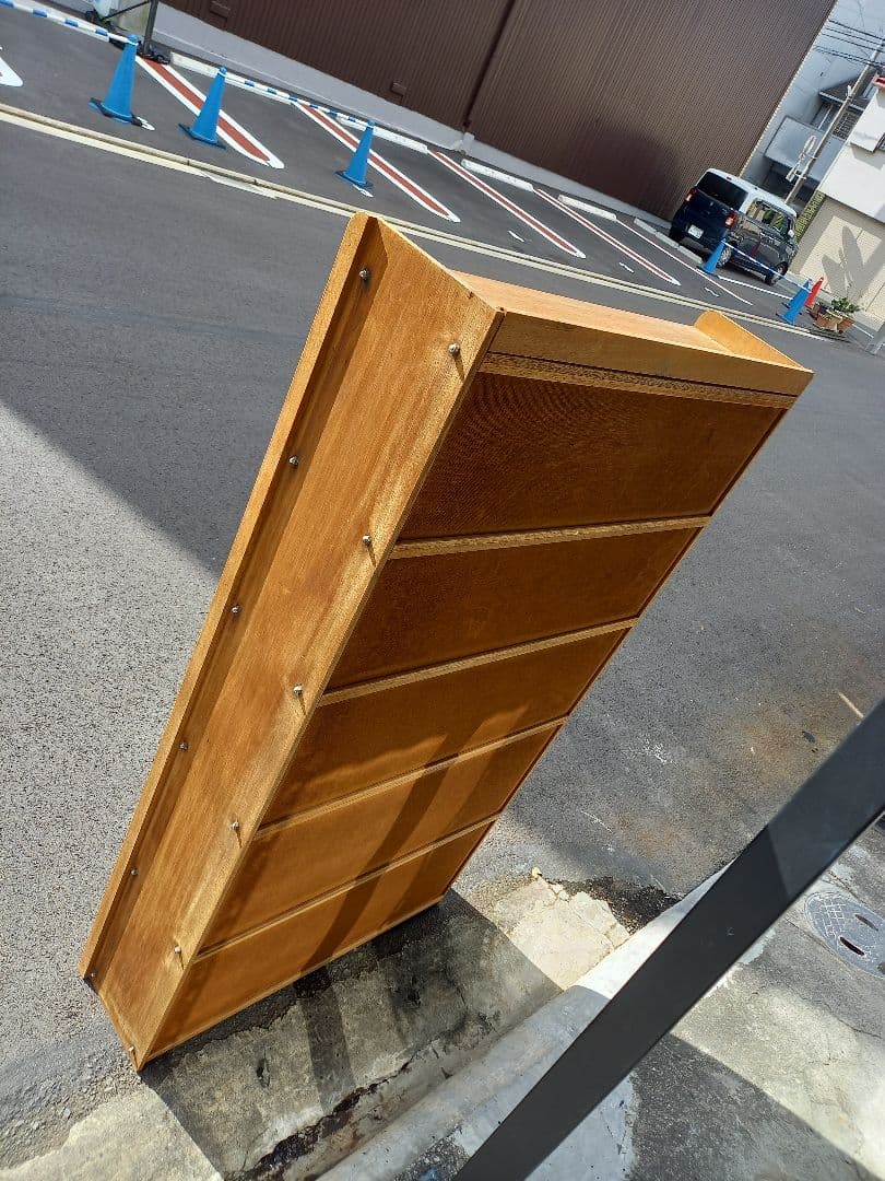 ヴィンテージ　大型　オープン　シェルフ　ディスプレイ　ウッド　ラック　飾り棚