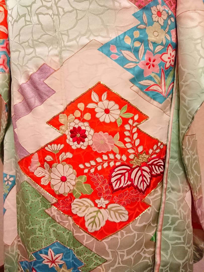 個性派振袖コーデセット振袖セットセミアンティーク振袖袋帯セット大正ロマン刺繍
