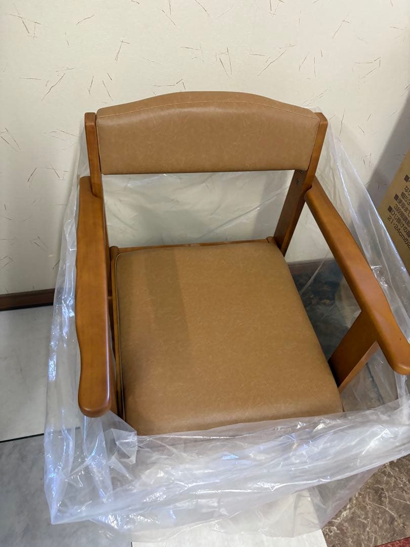 未使用 木製ポータブルトイレ ブラウン