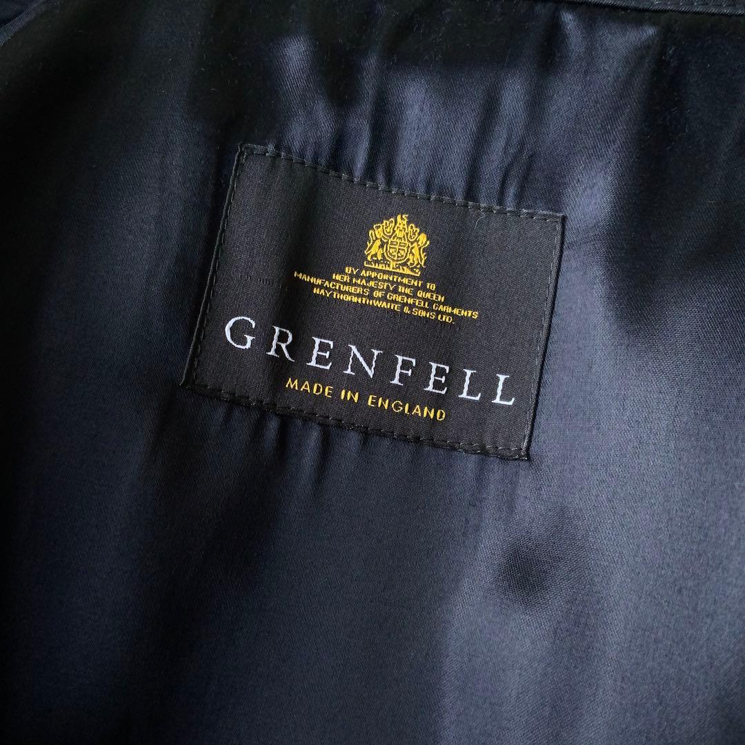 GRENFELL グレンフェル トレンチコート 40 ネイビー 英国製