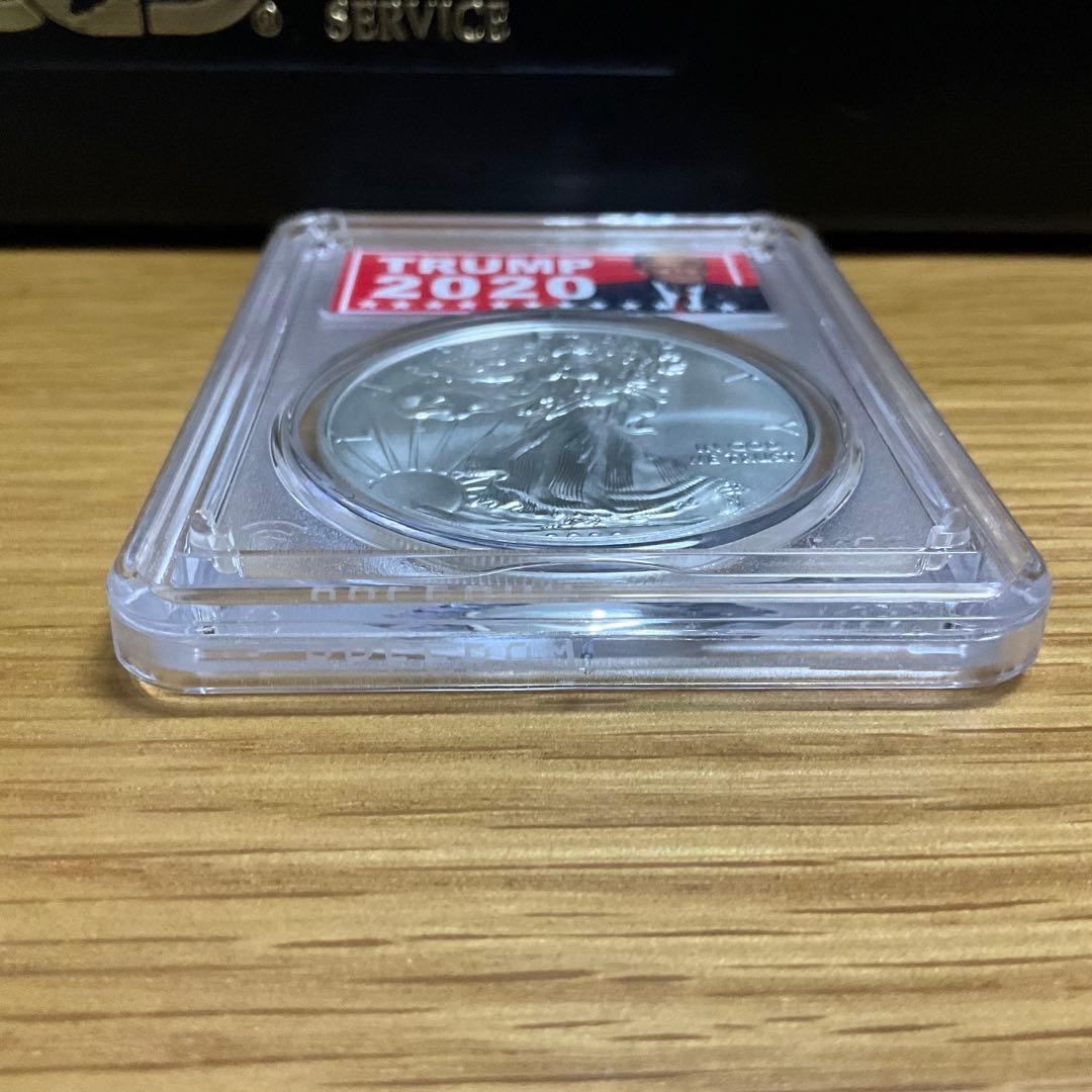 【新品】イーグル銀貨 Eagleトランプ大統領 2020 PCGS MS70