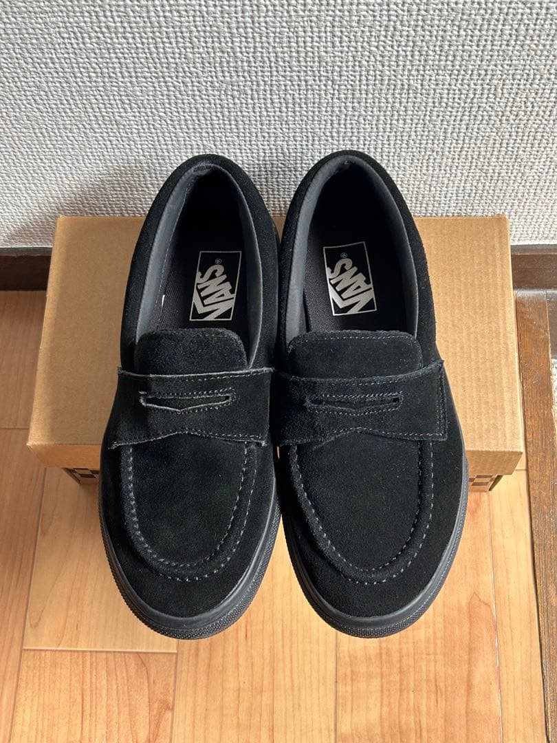 Vans ブラック スエード ローファー スニーカー