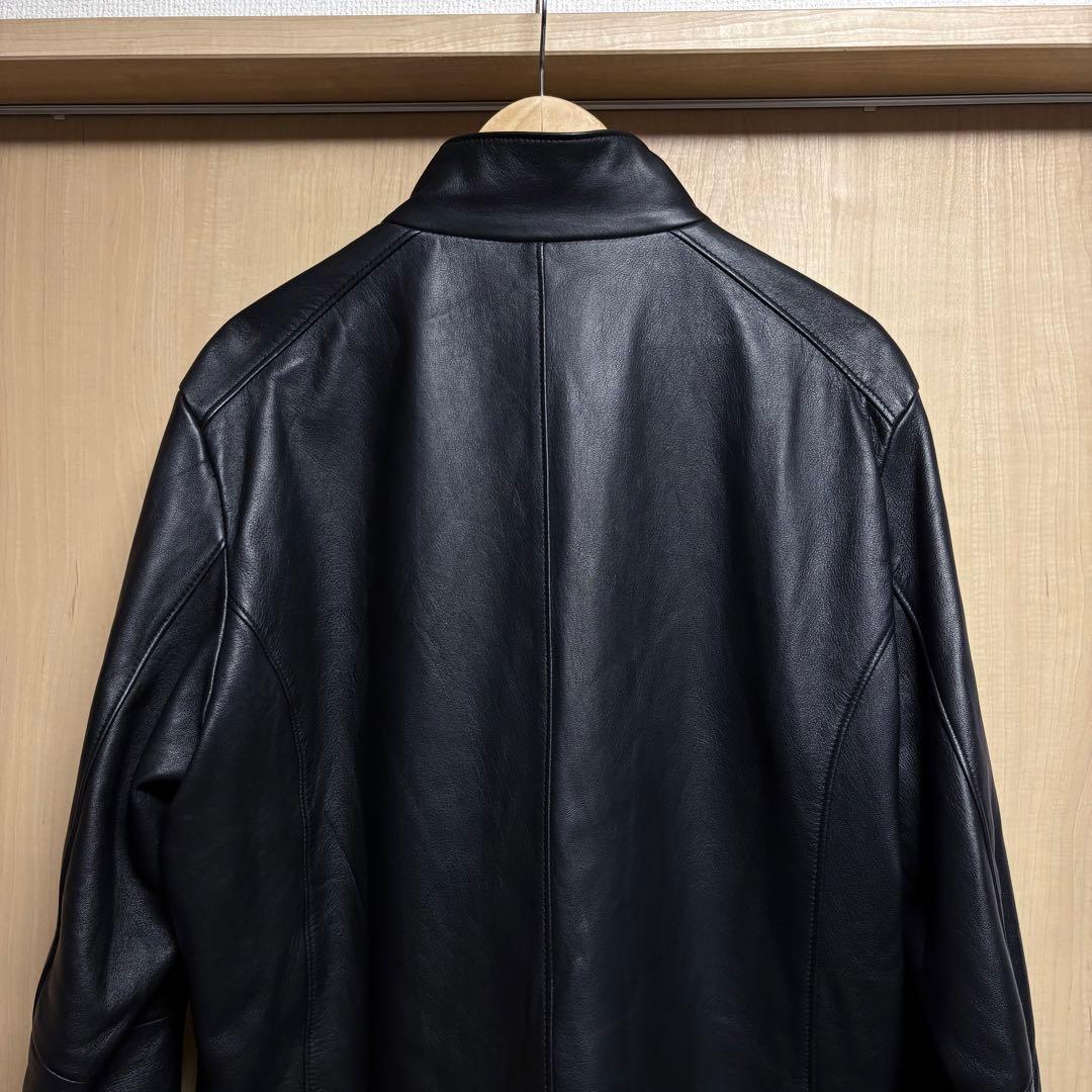 【極美品】TETE HOMME シングルライダースジャケット羊革 大きいサイズ