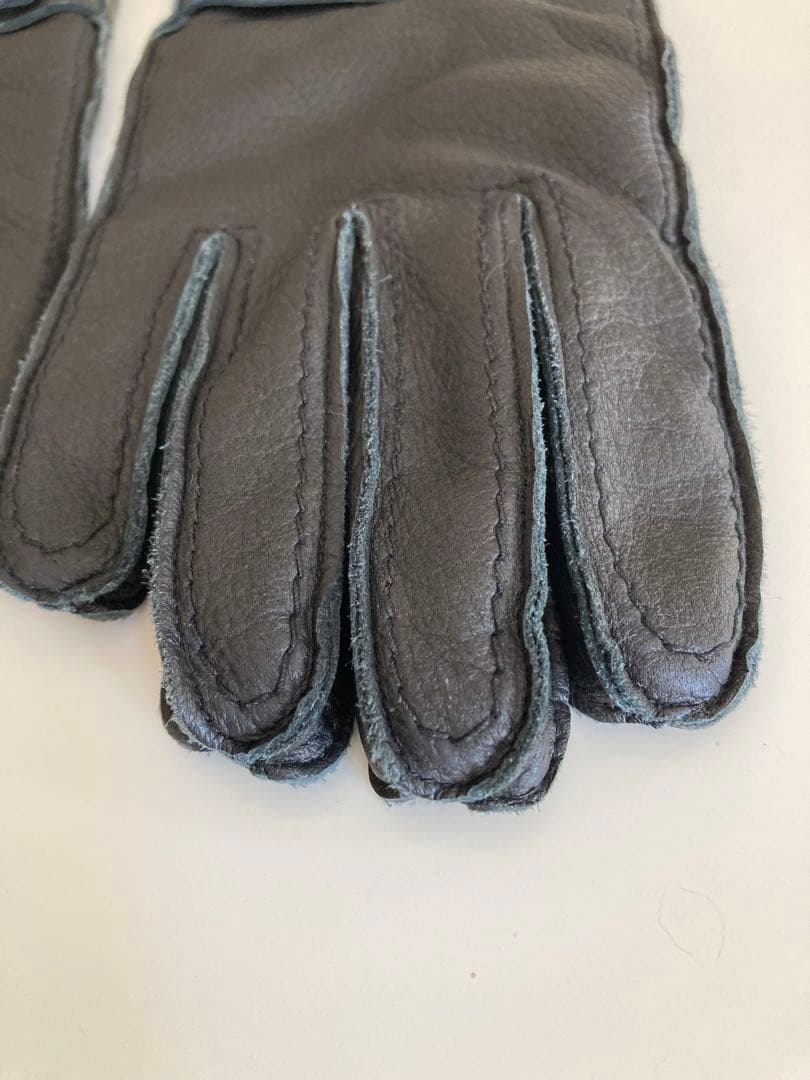 ☆美品☆ GUCCI メンズ羊革手袋ブラック バックル付き #裏地カシミア