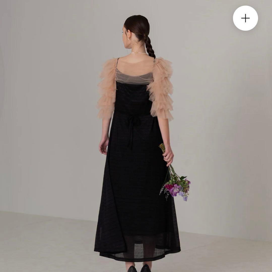 最終値下げLEJA ティアードフリルチュールボレロワンピースドレス