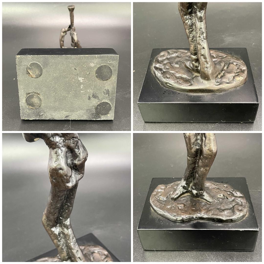 ブロンズ像 フルートを持つ人物像 ミッドセンチュリーモダン 抽象彫刻 SB17