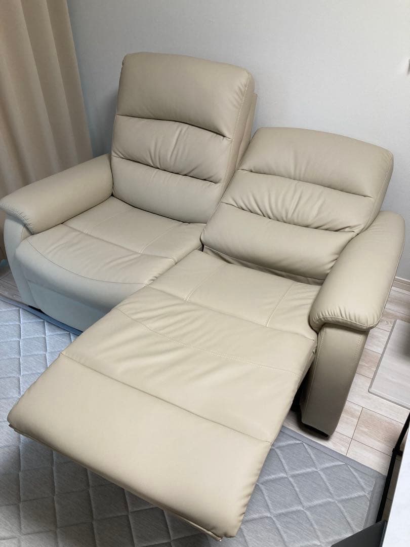 【美品】ニトリ 電動リクライニングソファ nビリーバ 2人掛け ベージュ