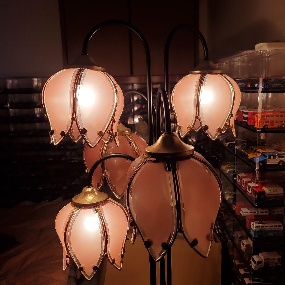 レトロ アンティーク フラワー スタンドライト フロアランプ