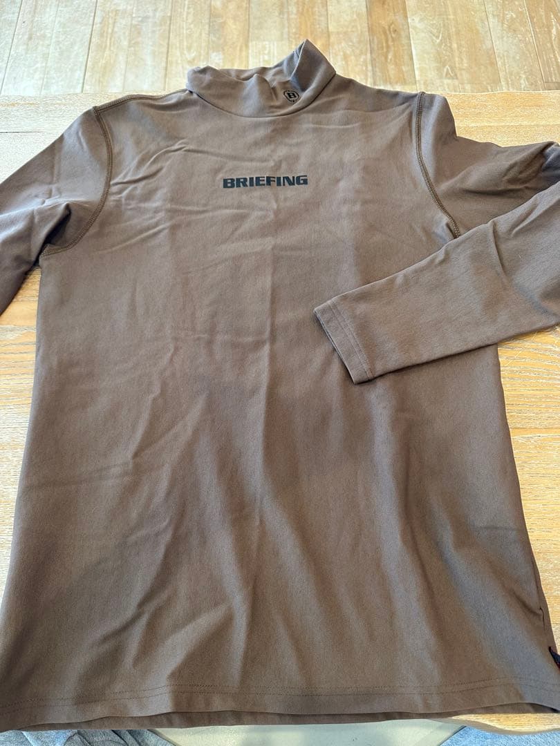 BRIEFING ブラウン 裏起毛モックネック　M 美品