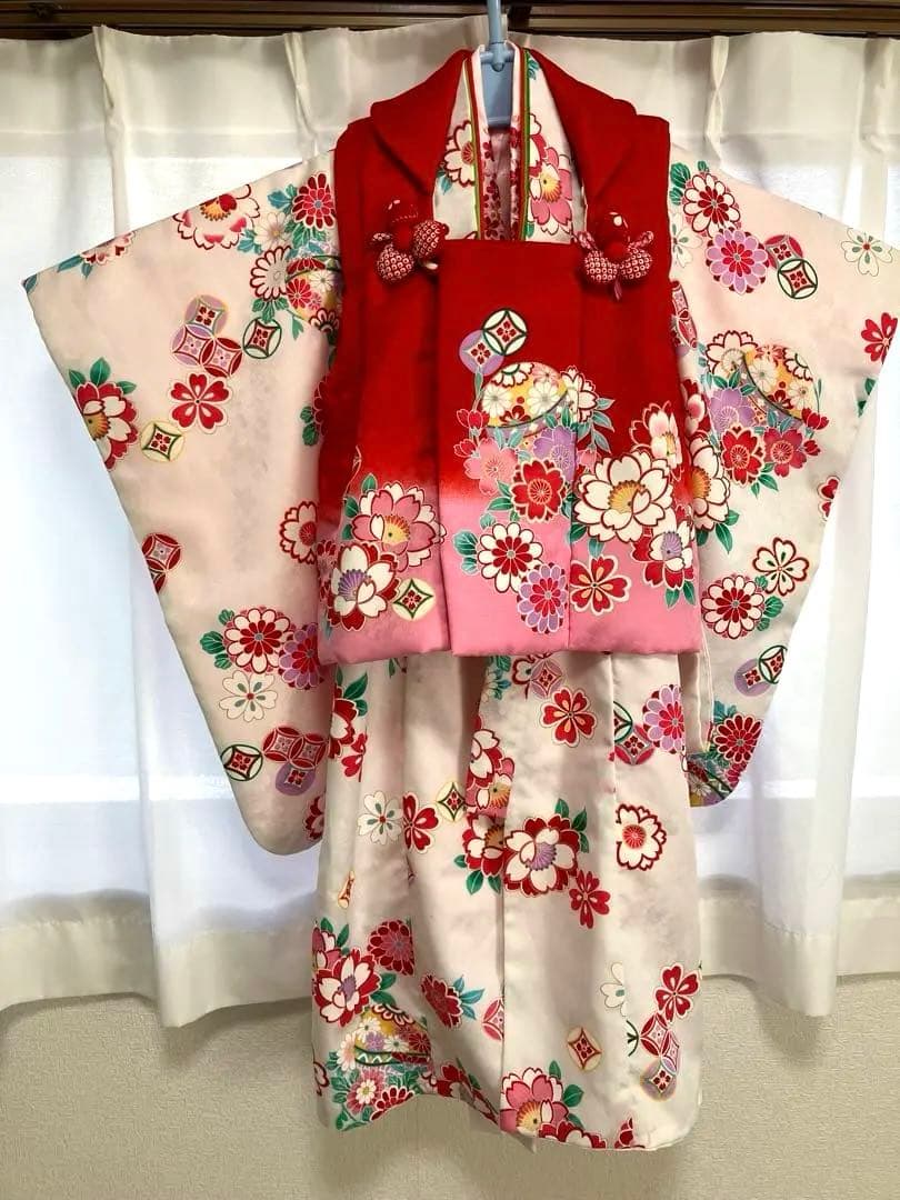 七五三 3歳 女の子 着物8点セット