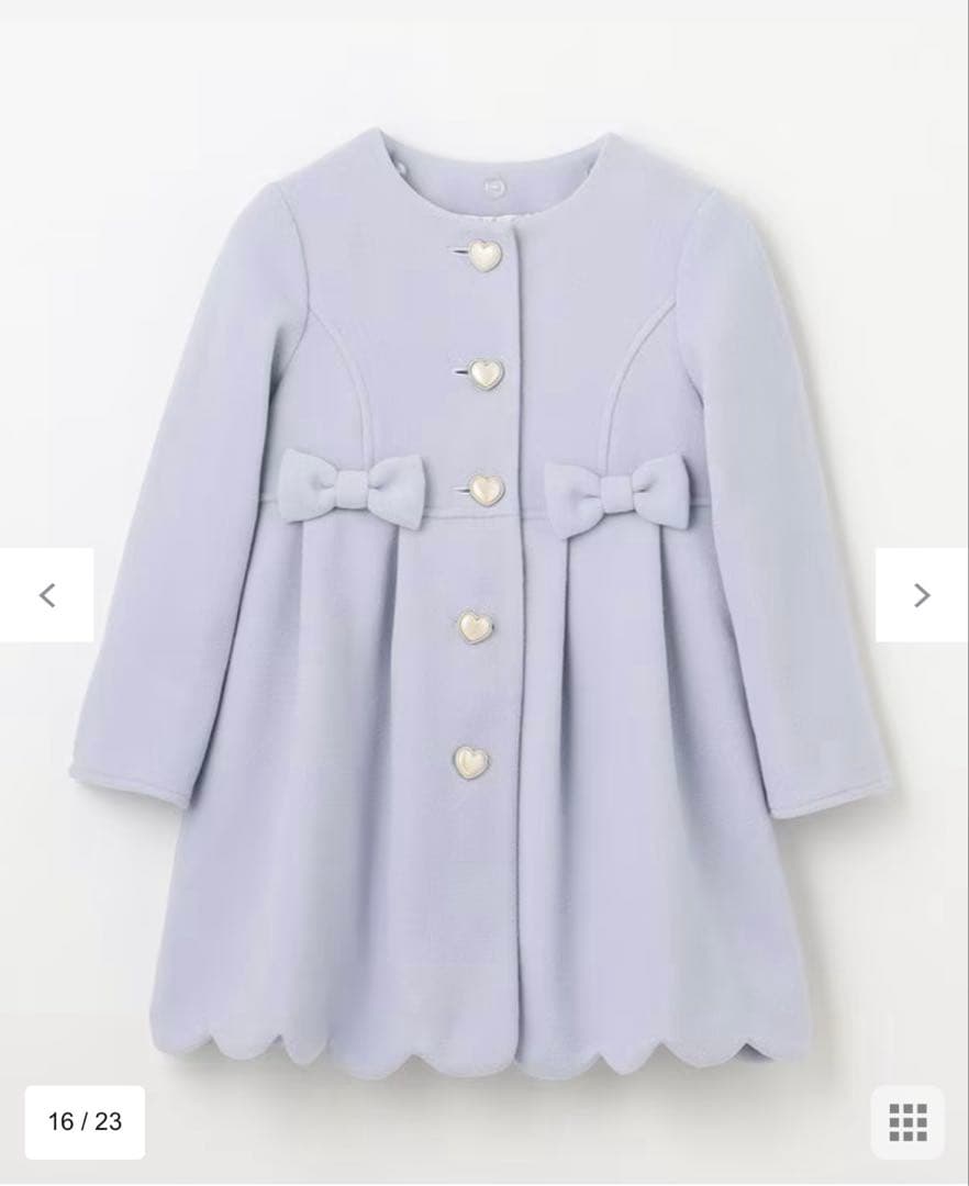 anyFAM 【新品タグ付き】130cm ウールライクコート　サックスブルー