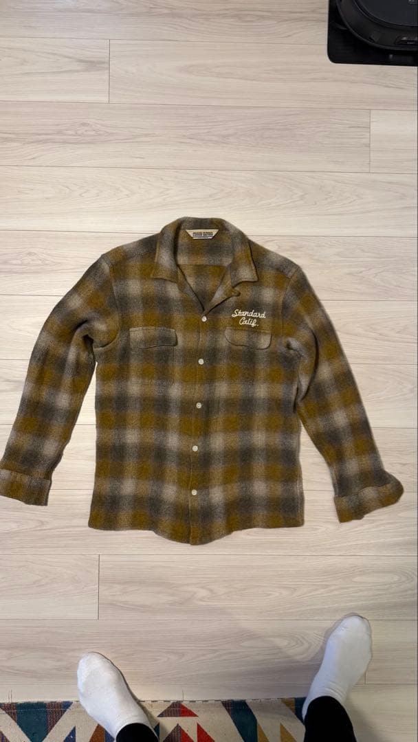 STANDARD CALIFORNIA ウール チェック 長袖シャツ シャツ