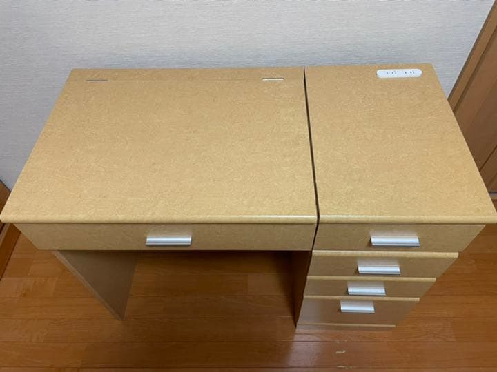 ドレッサー/鏡台/化粧台 ナチュラル コンセント付き