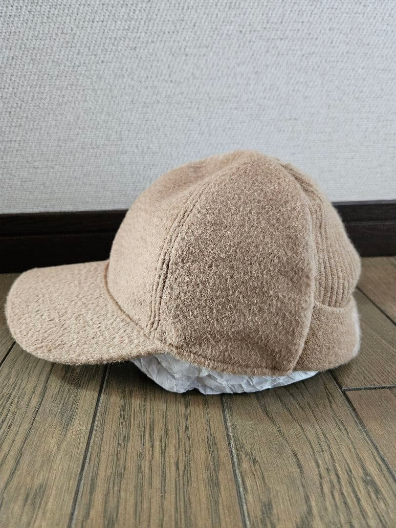 Max Mara　マックスマーラ　カシミヤニット切り替えキャップ　帽子　美品