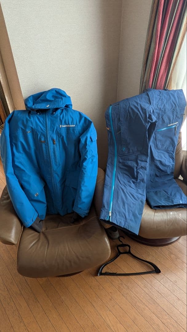 ピークパフォーマンス ブルー系 スキーウェア上下 size : L
