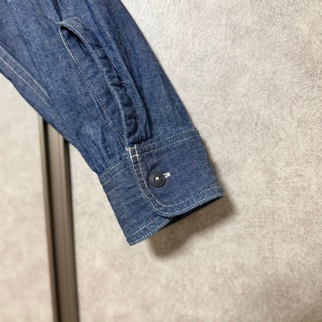 Atlast&co ミリタリーシャンブレーシャツ　size:15 1/2
