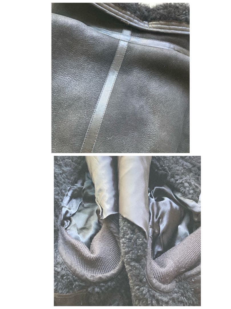 リックオウエンス　ムートン　ダブルライダース　サイズ42 XL ブラック　美品