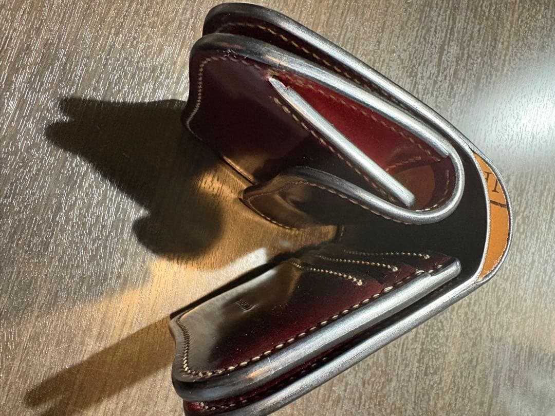 【条件付値下可】フルシェルコードバン（ロカド製）　スパンカー二つ折り財布