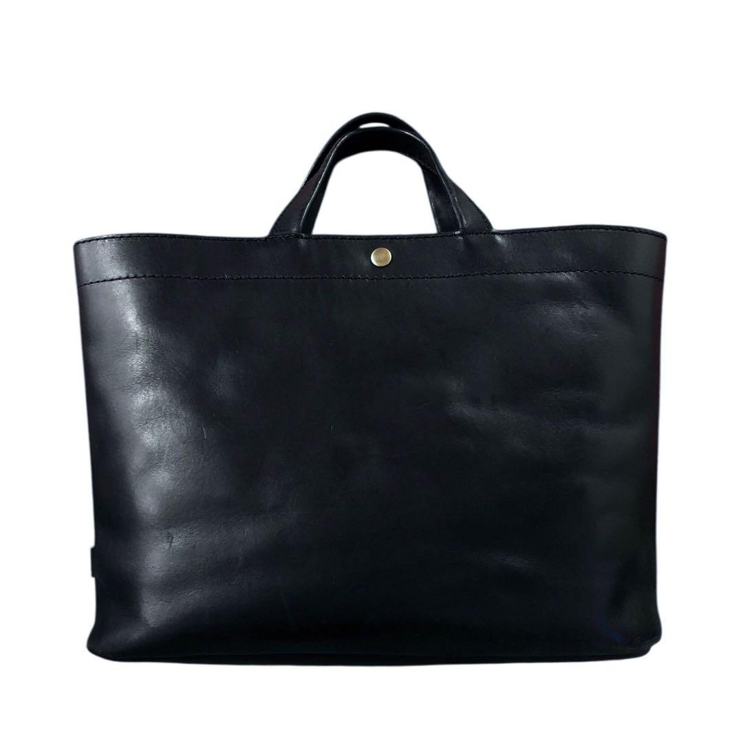 【美品】 ヘルツ スタンダードトートバッグ T-2 ブラック レザー トート