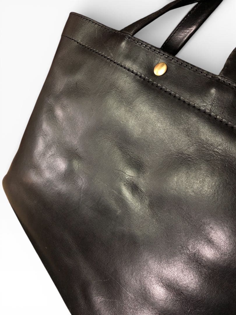 【美品】 ヘルツ スタンダードトートバッグ T-2 ブラック レザー トート