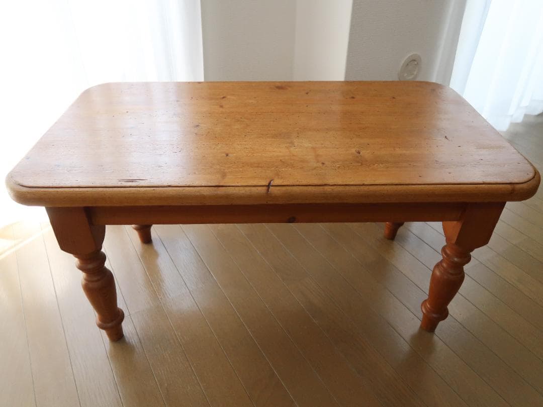 英国　アンティークパイン　ローテーブル　オールドパイン　たのメル便　送料込♡