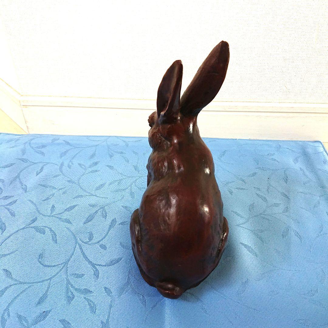 ブロンズ製アンティークうさぎの置物 (干支飾り)
