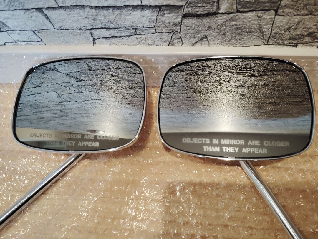 ハーレーダビッドソン 純正ミラー ロングステム スクエア ヴィンテージ EVO