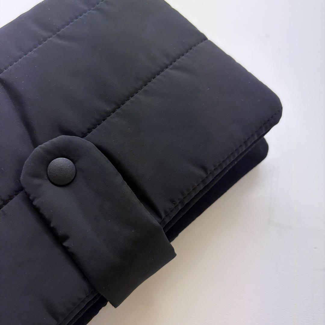 バインダーカバー　ブラック　シンプル　A6 韓国　貯金