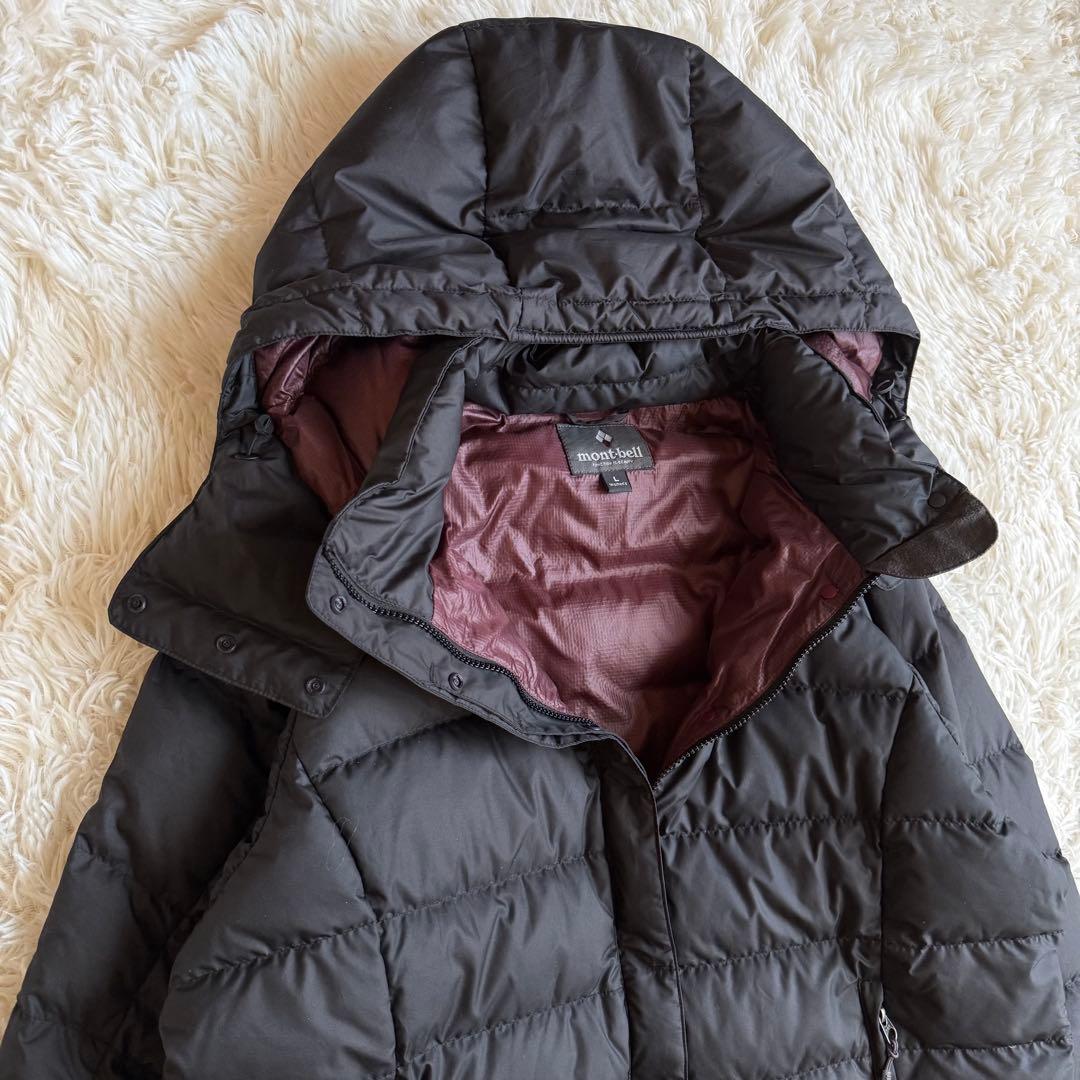 mont-bell モンベル トラベルダウン ロングコート Lサイズ 黒 旅行