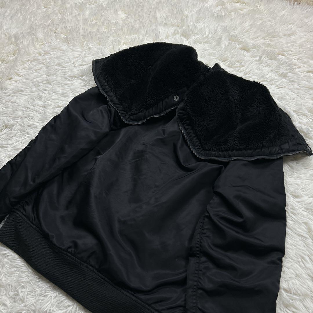 希少　アヴィレックス　N-2B 黒　ブラック　短丈　フライトジャケット　L