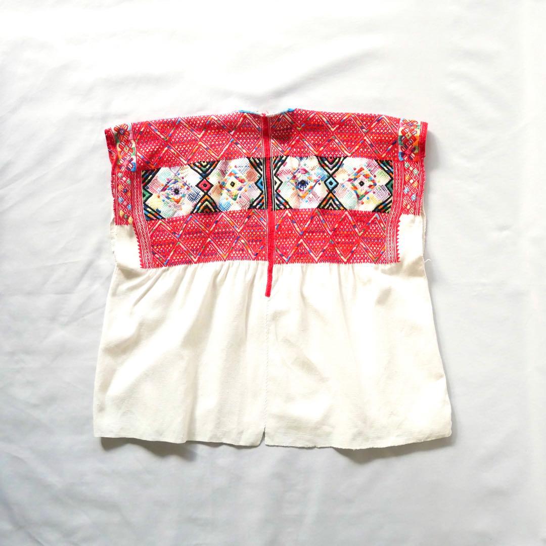 Vintage ヴィンテージ　メキシコ刺繍　マヤ民族　トップス　チュニック　古着