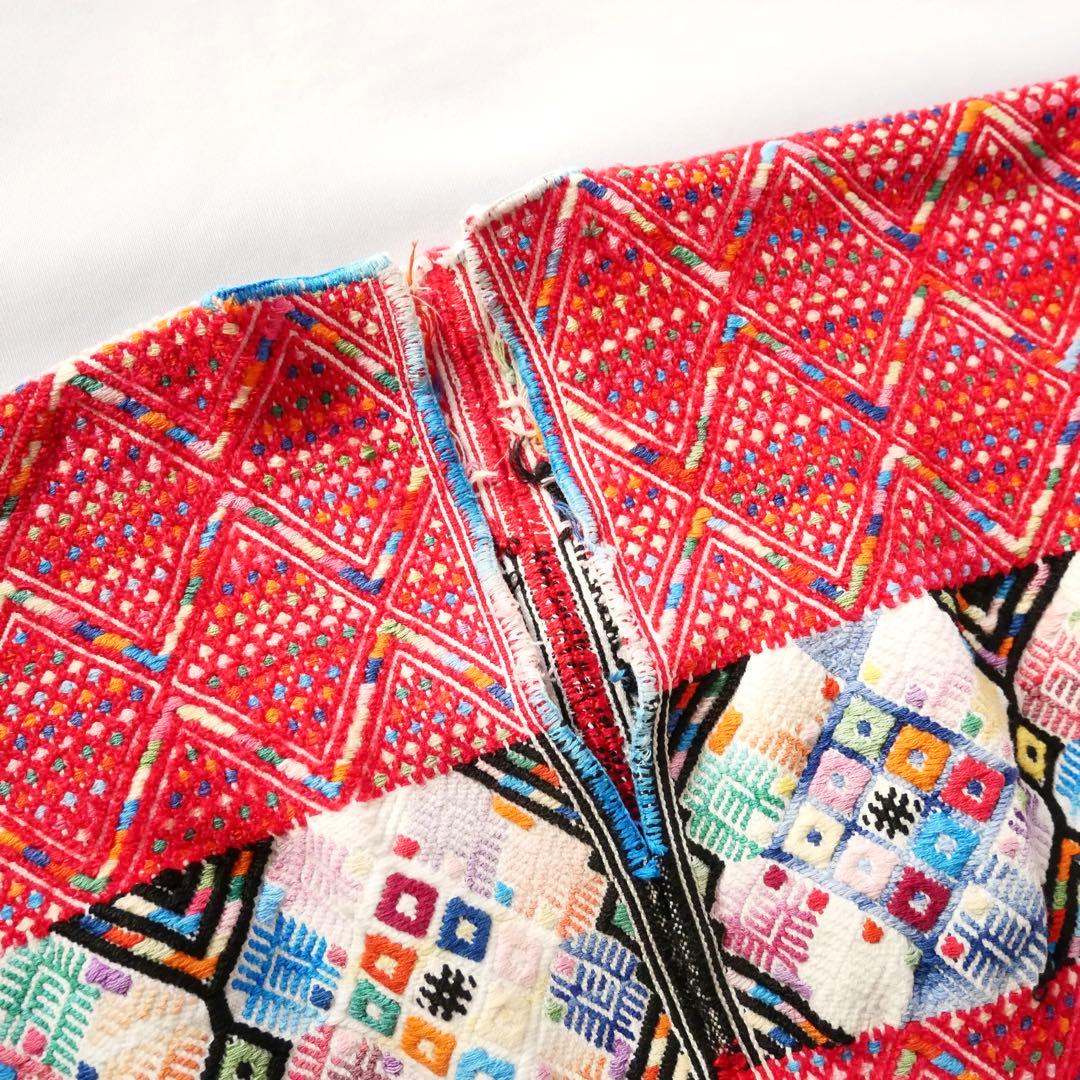 Vintage ヴィンテージ　メキシコ刺繍　マヤ民族　トップス　チュニック　古着