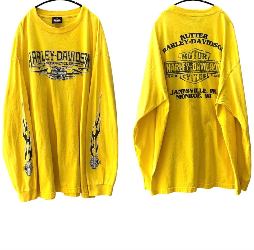 t*t様 Harley-Davidson ロンT XL フレイム柄 レアカラー