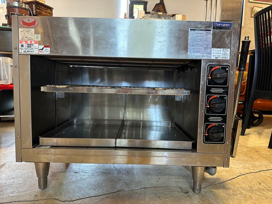 カ*イ様 美品 マルゼン 上火式焼物器 スピードグリラー 赤外線バーナー グリラ