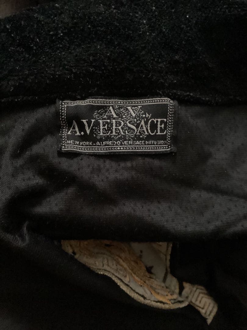 A.versace ヴェルサーチ　ベロア　セットアップ　ブラック