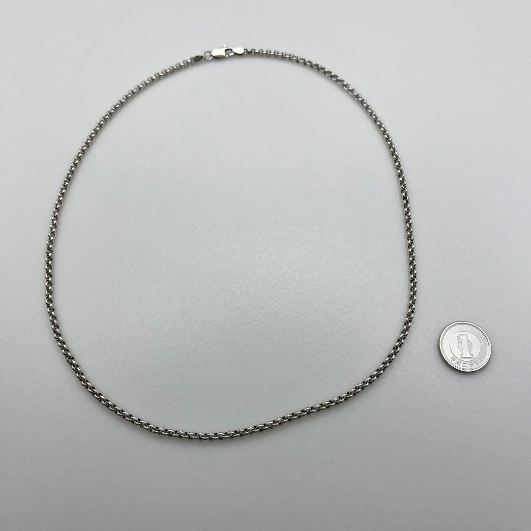 シルバー925 ロールチェーンネックレス 50cm