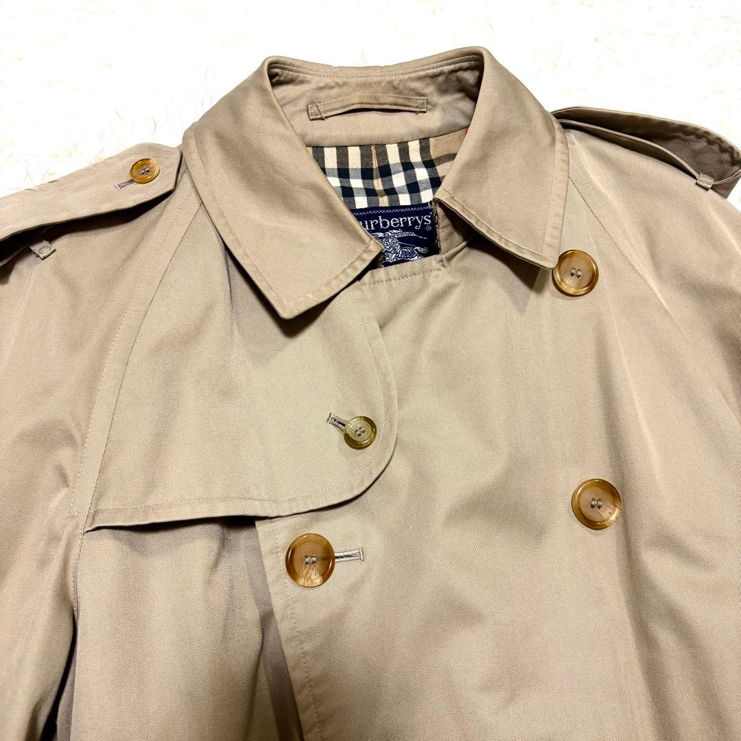 ✨美品✨BURBERRY バーバリートレンチコートノバチェック　Ｌ